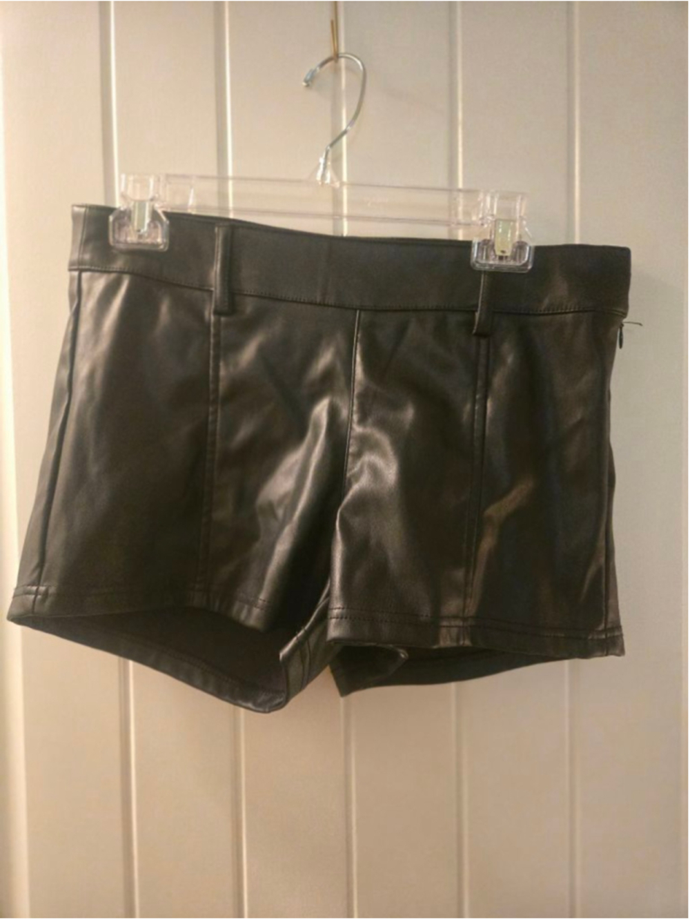 Women's Wild Fable Black Faux Leather Micro Shorts Size 8